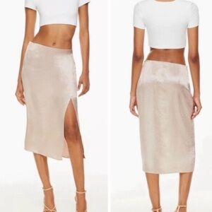 Aritzia Babaton Eames Silk Midi Skirt